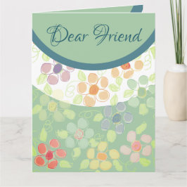 Flowwered Birthday Önskemål Kort