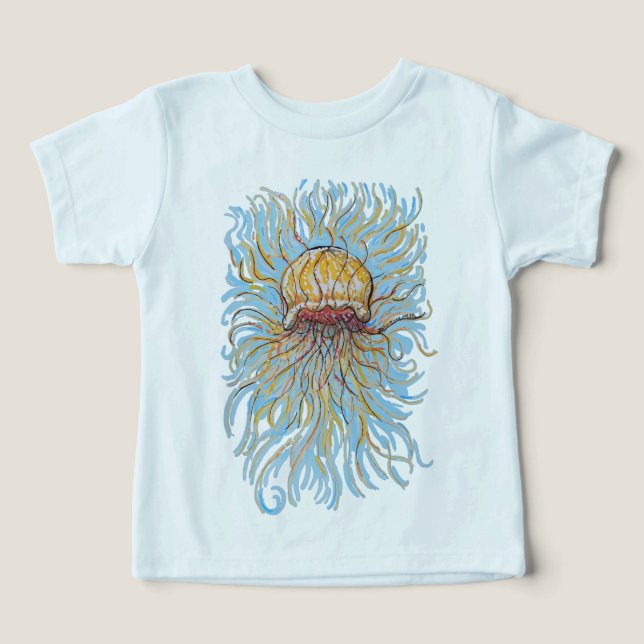 Flowy Jellyfish T Shirt (Design Framsida)