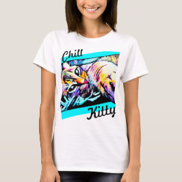 Flowy kylig kattunge överträffar t-shirt