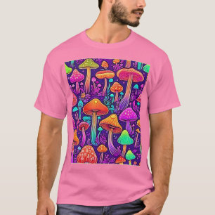 Flowy Neon Mushroom Dance T Shirt