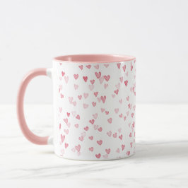 Flowy Rosa Hearts Mugg