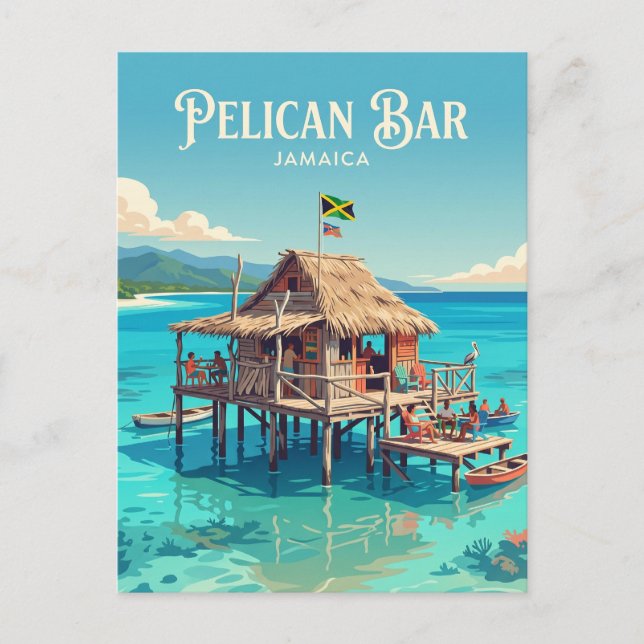 Floyd's Pelican Bar Jamaica Vykort (Framsida)
