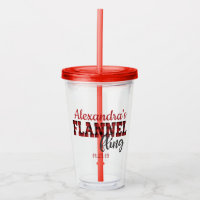 Flskanal Fling - Röd - Akryltumbler