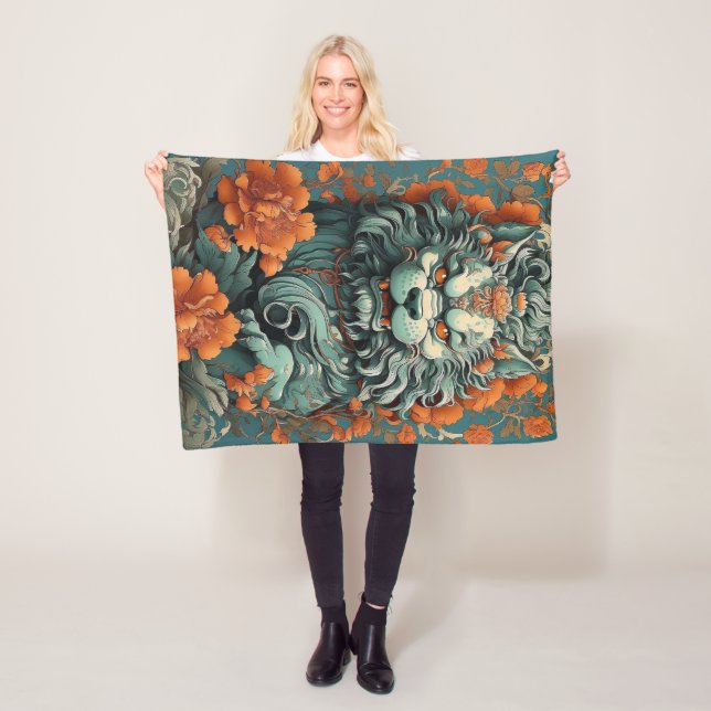 Flu Lejon för Wisdom Fleece Blanket (På plats)