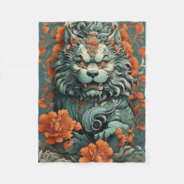 Flu Lejon för Wisdom Fleece Blanket