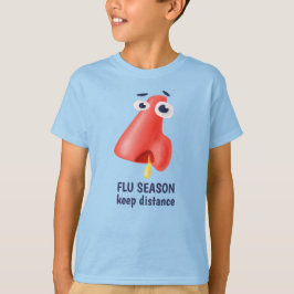 Flu Season Behålla Avstånd Funny Runny Nose Kids T Shirt