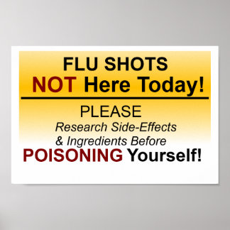 Flu shot NOT hit idag Poster