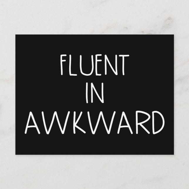 Fluent i Awkward-nuny Introvert Vykort (Framsida)