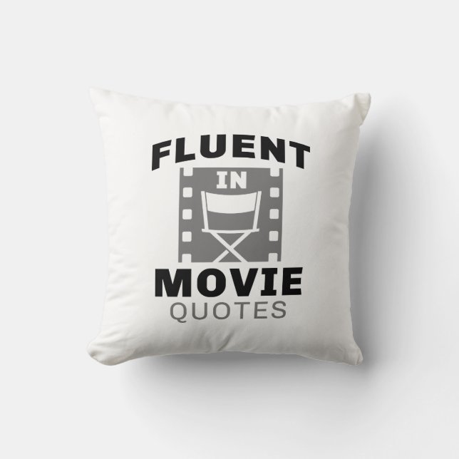 Fluent i filmcitat kudde (Framsida)