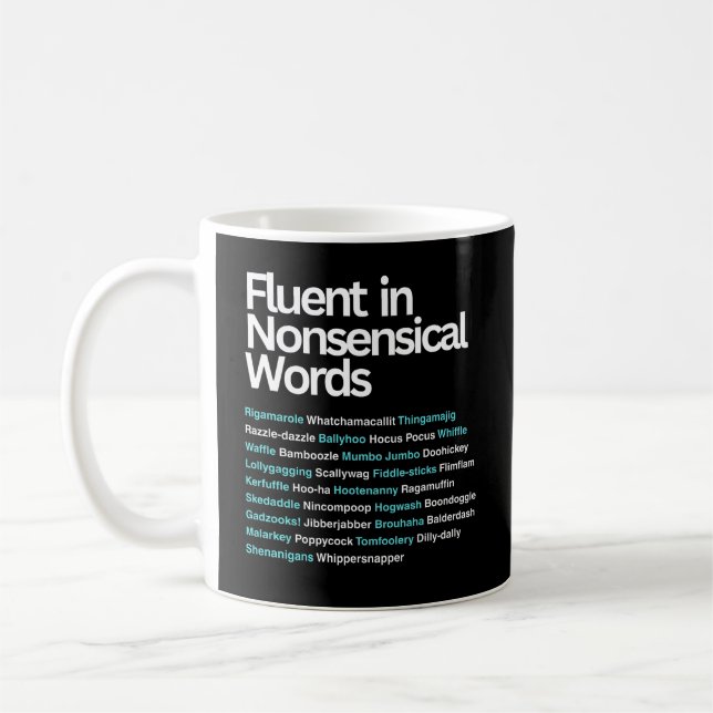Fluent i icke-sensibiliserat Ord, sarkastiskt Kaffemugg (Vänster)