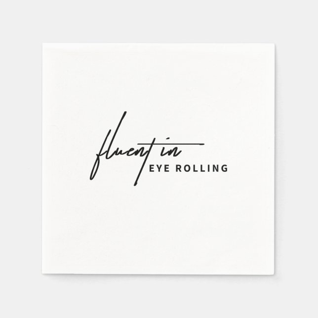 Fluent i Öga Rolling - A Sarcastic Pappersservett (Framsidan)
