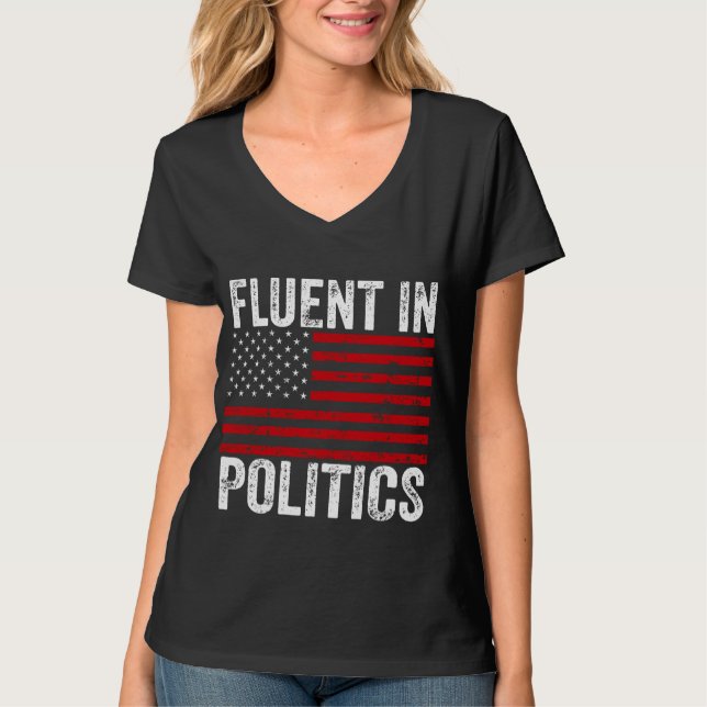 Fluent i Politik T Shirt (Framsida)