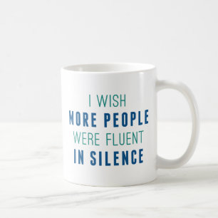 Fluent i tystnad kaffemugg