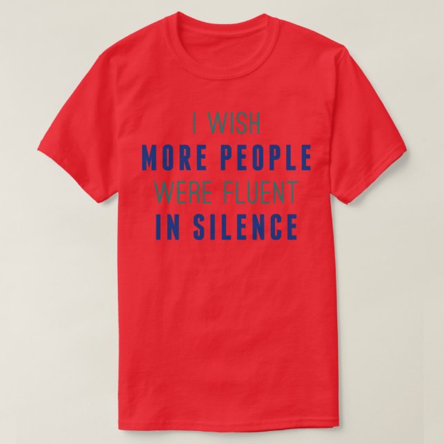 Fluent i tystnad t shirt (Design framsida)