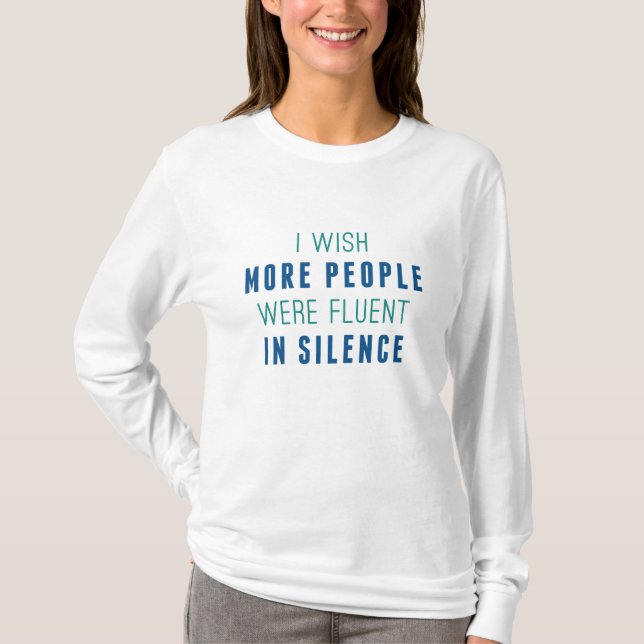 Fluent i tystnad t shirt (Framsida)