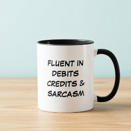 Fluent in Debits Funny Accounting Coffee Mug Mugg