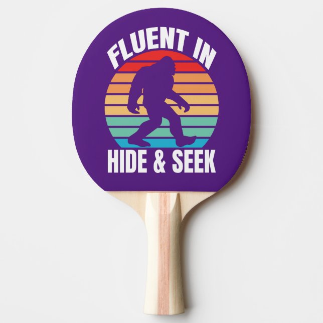 Fluent in Göm och Seek Funny Bigfoot Pingisracket (Framsidan)