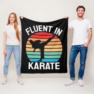 Fluent in Karate Funny Karate Fleecefilt