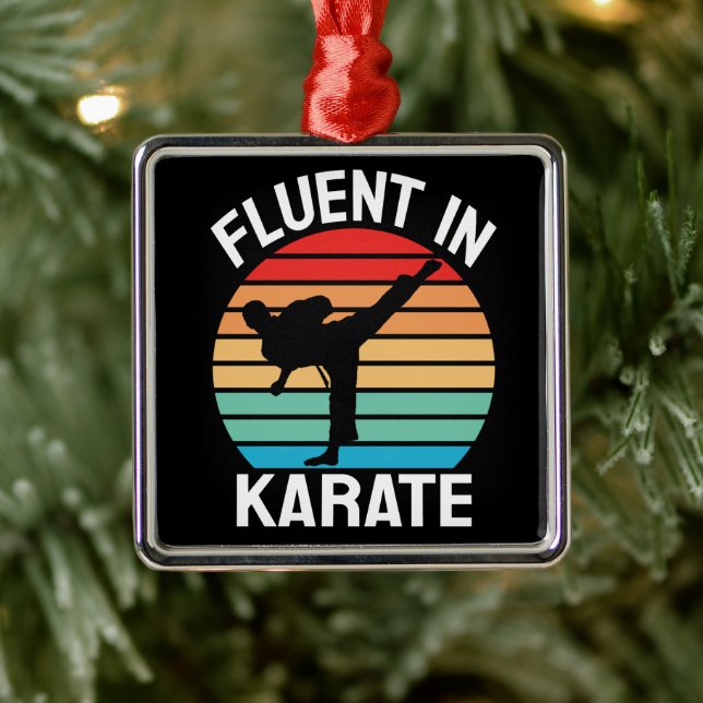 Fluent in Karate Funny Karate Julgransprydnad Metall (Träd)