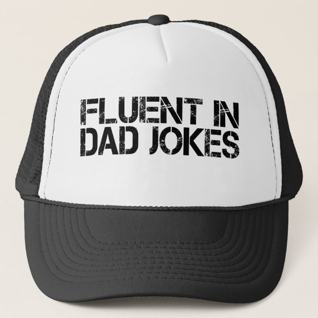 Fluent in Pappa Joke Funny Far's Day Keps (Framsida)