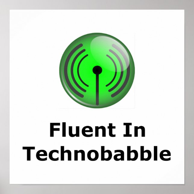 Fluent in Technobabble Poster (Framsidan)