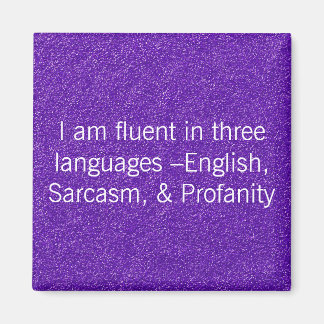 Fluent på tre språk magnet