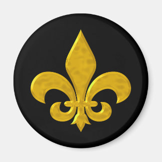 Fluer De Lis Hammered Guld Magnet