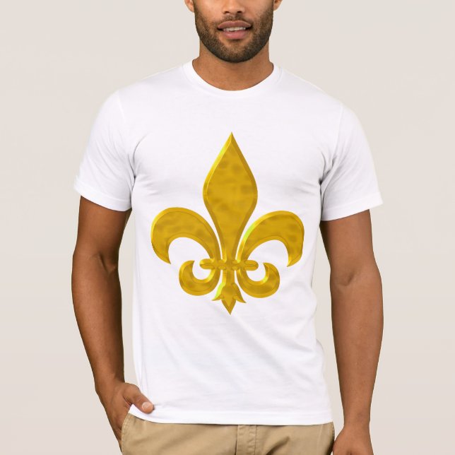 Fluer de Lis Hammered Guld Tee Shirt (Framsida)