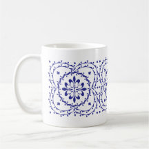 Fluer-de-lis Quatrefoil Mugg