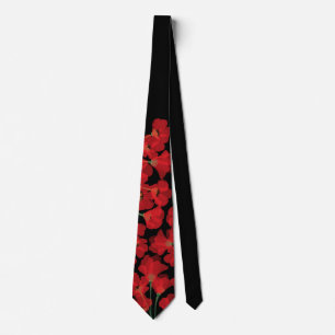 Fluers de Pavot Rouge sur Noir Slips