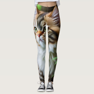 "Fluff and Cuddles: Knubbiget Persian Cat" Leggings