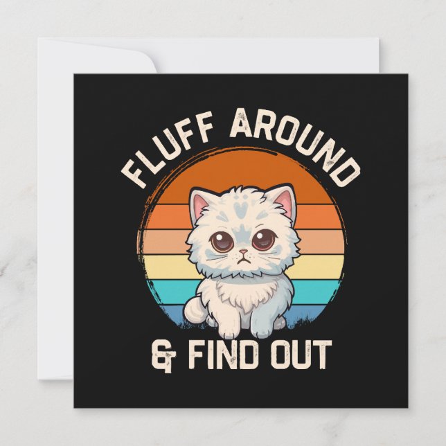 Fluff Around and ta reda på rolig retro katt (Framsida)