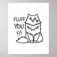 Fluff åt dig - Lustigt minimalt Cute Black & White