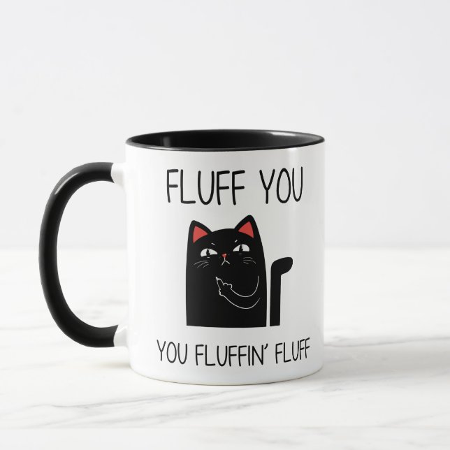 FLUFF DIG du Fluffig FLUFF Katt Mugg (Vänster)