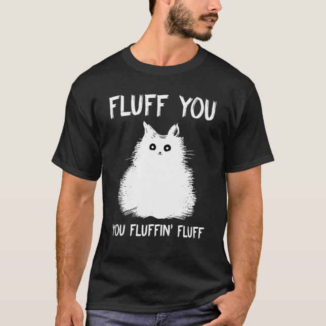 Fluff du fluffin Fluff Cat T Shirt (Framsida)