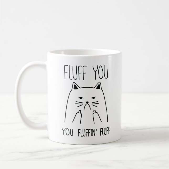 Fluff du fluffin Fluff Kaffemugg (Vänster)