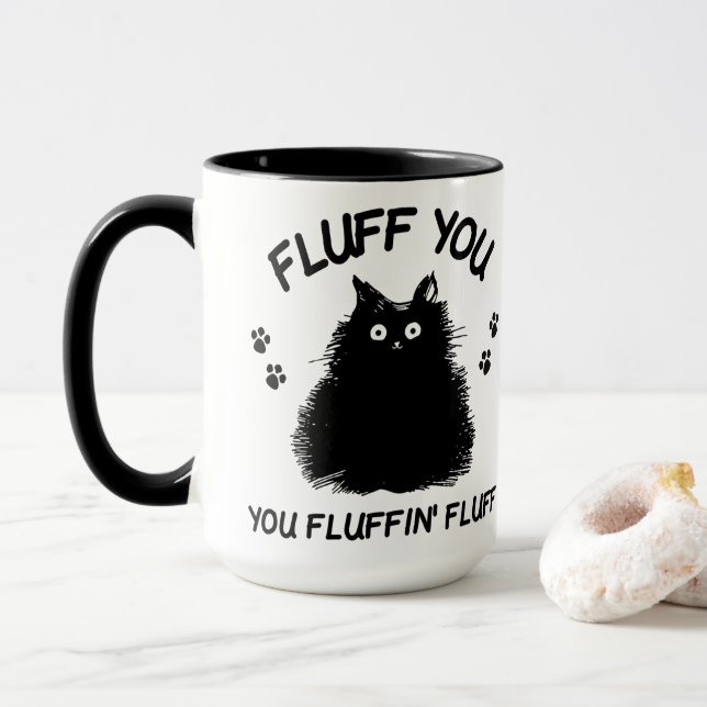 Fluff du fluffin Fluff Kattunge Mugg (Med munk)