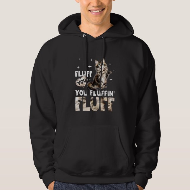 Fluff du fluffin Maine Coon Cat Hoodie (Framsida)