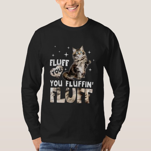 Fluff du fluffin Maine Coon Cat T Shirt (Framsida)