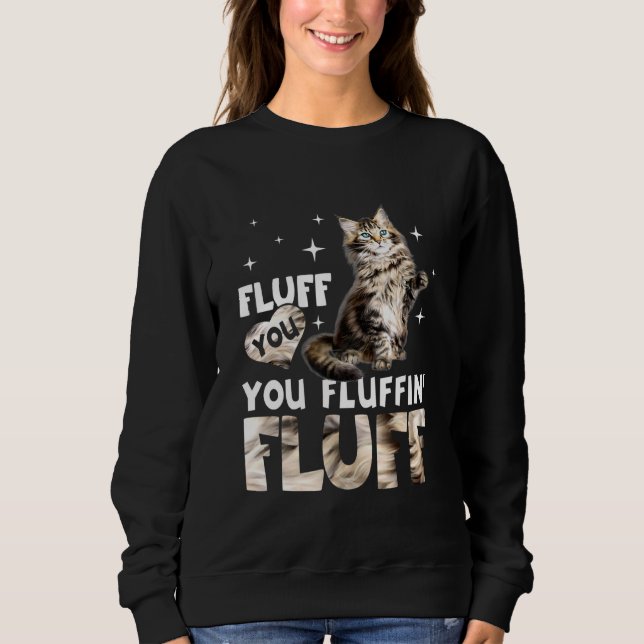 Fluff du fluffin Maine Coon Cat T Shirt (Framsida)