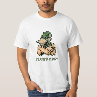 Fluff Off Funny Duck t-shirt design