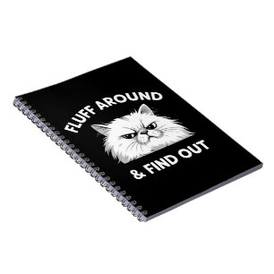Fluff runt rolig sarkastisk kattdam quote humor anteckningsbok