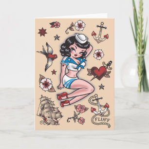 Fluff Suzy Sailor Card Kort