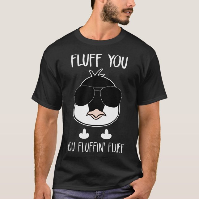 fluffa dig dig t-skjortor för fluffinluddhöna t shirt (Framsida)
