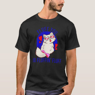 Fluffa du fluffin i rött klut med öron t shirt
