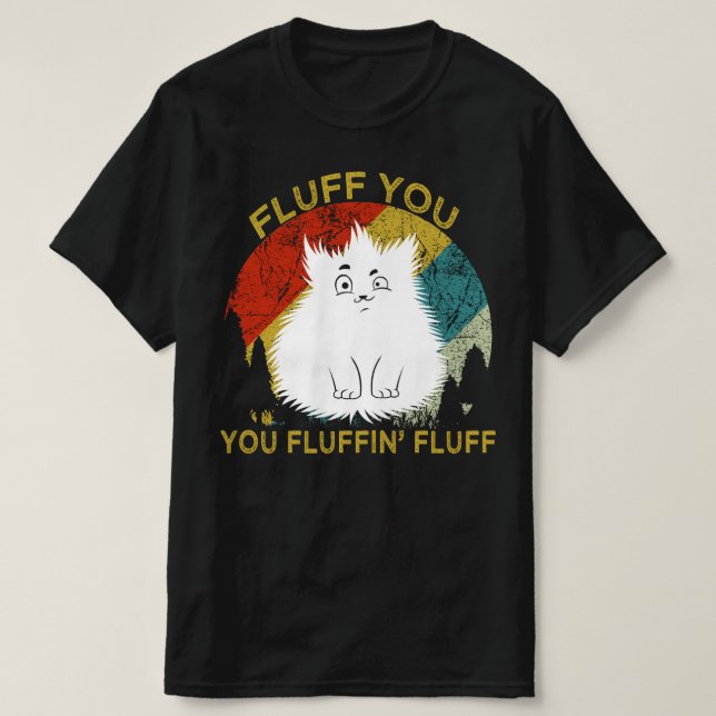 fluffa med fluffin-fluff-katt t shirt (Design framsida)