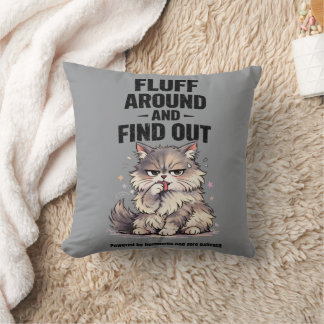 Fluffa runt och ta reda på Perimenopause Kaos Katt Kudde