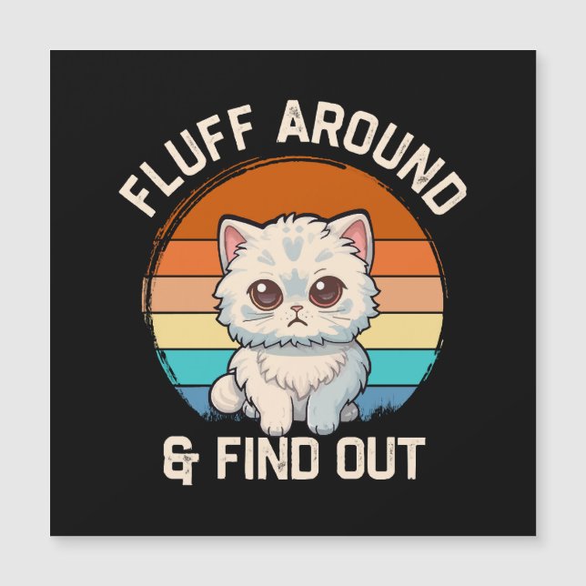 Fluffa runt och ta reda på rolig retro katt (Framsida)