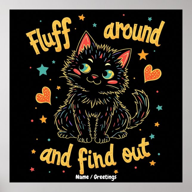 Fluffa runt och upptäck den perfekta memen  poster (Framsidan)