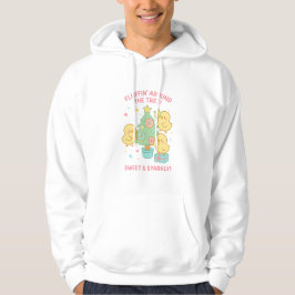 Fluffar runt julgranens kycklingar jul hoodie